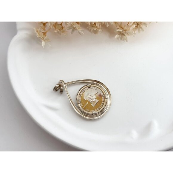 DAROLD? Sled Dog Race Alaskan Vintage Sterling Silver 925 Vintage Pendant - Picture 6 of 10